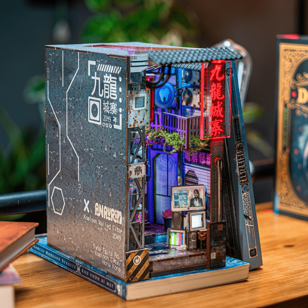 Kowloon Walled City 2049 Book Nook Kit - Byanavrin Store