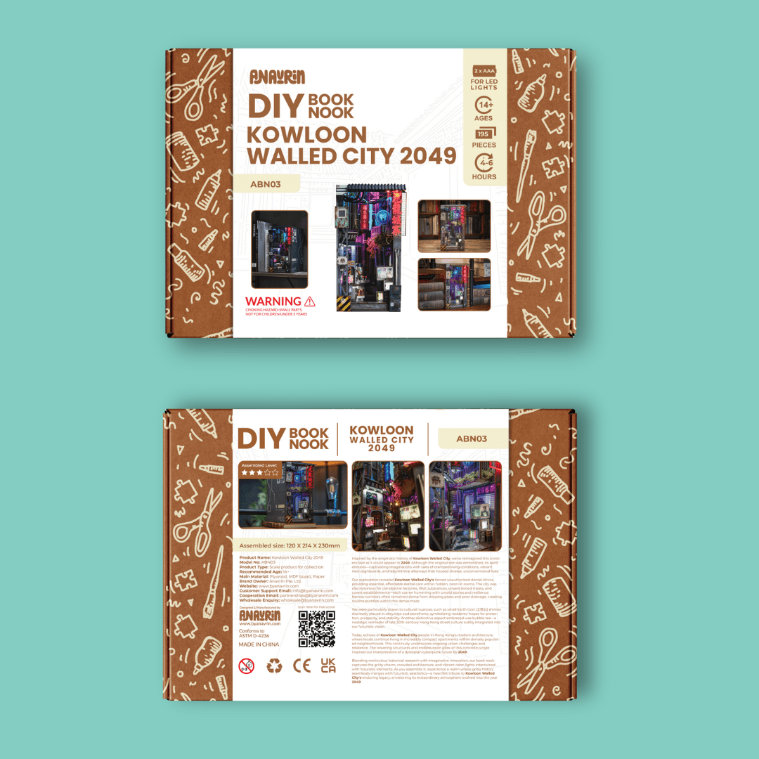 Kowloon Walled City 2049 Book Nook Kit - Byanavrin Store